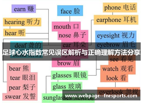 足球心水指数常见误区解析与正确理解方法分享