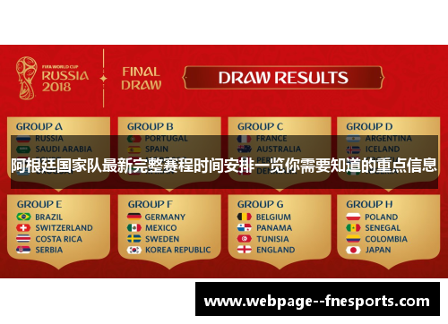 阿根廷国家队最新完整赛程时间安排一览你需要知道的重点信息